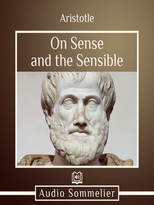 cover image of On Sense and the Sensible